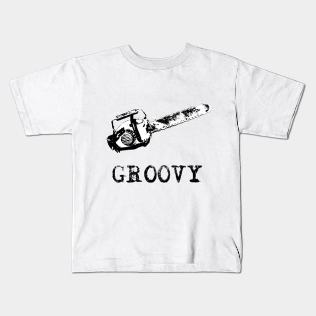 Ash vs Evil Dead --- Groovy Kids T-Shirt by teeesome